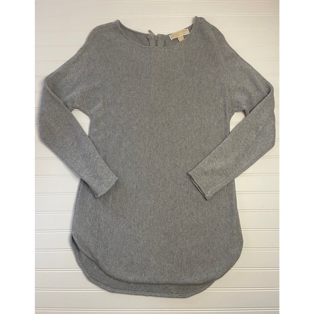 Michael Kors Gray Long Sweater Zipper Back‎ Top - Size Women's Small